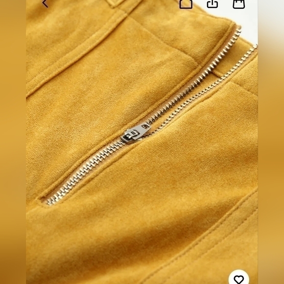 CIDER Pastel  Yellow Plaid Flares SIZE SMALL - Picture 3 of 9